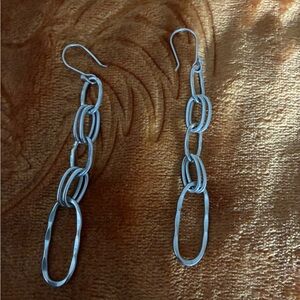 Elegant Silver Chain Link Earrings